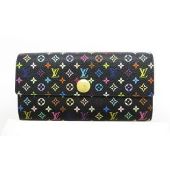 Louis Vuitton Long Wallet Multicolor Noir Black Grenard - Picture 1 of 3